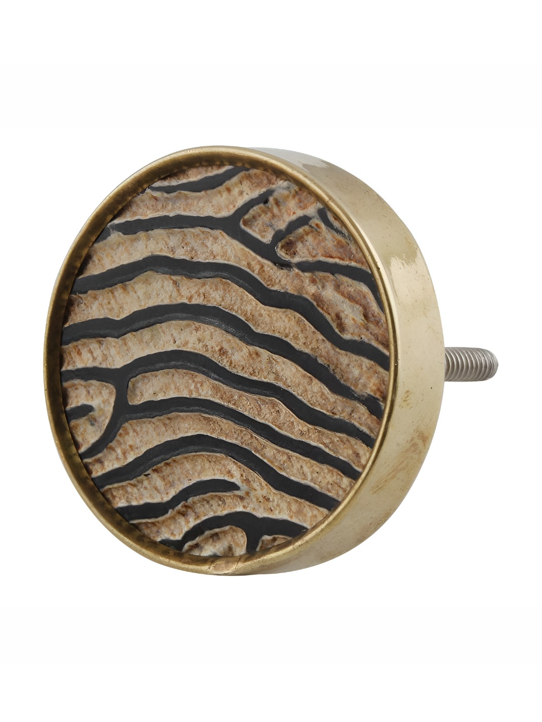 

Indianshelf Brown & Beige Zebra Printed Drawer Knobs