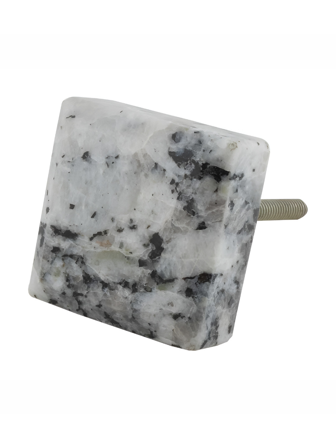 

Indianshelf Grey & Black Square Stone Cabinet Knob