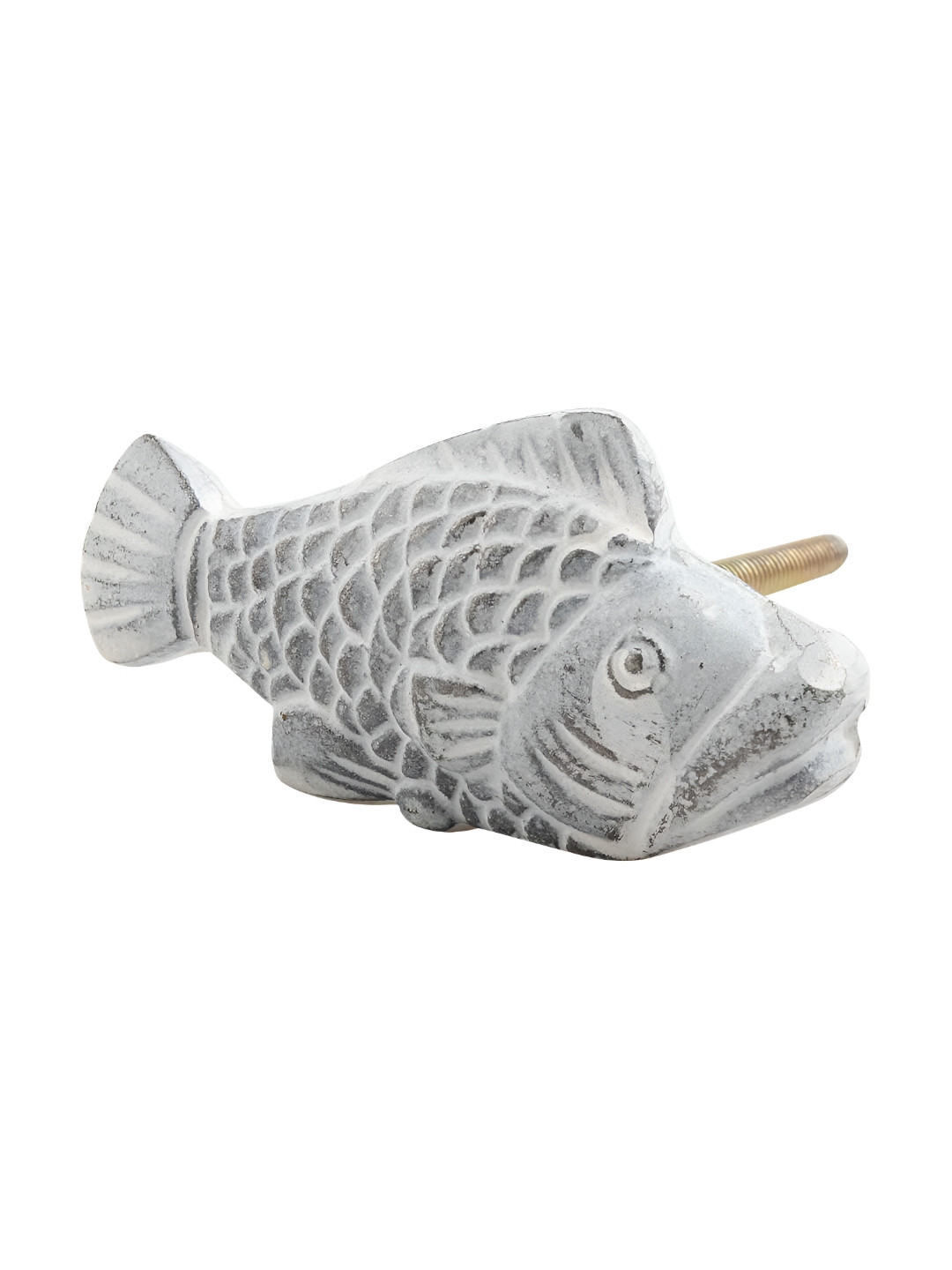 

Indianshelf Grey Textured Fish Iron Cabinet knob