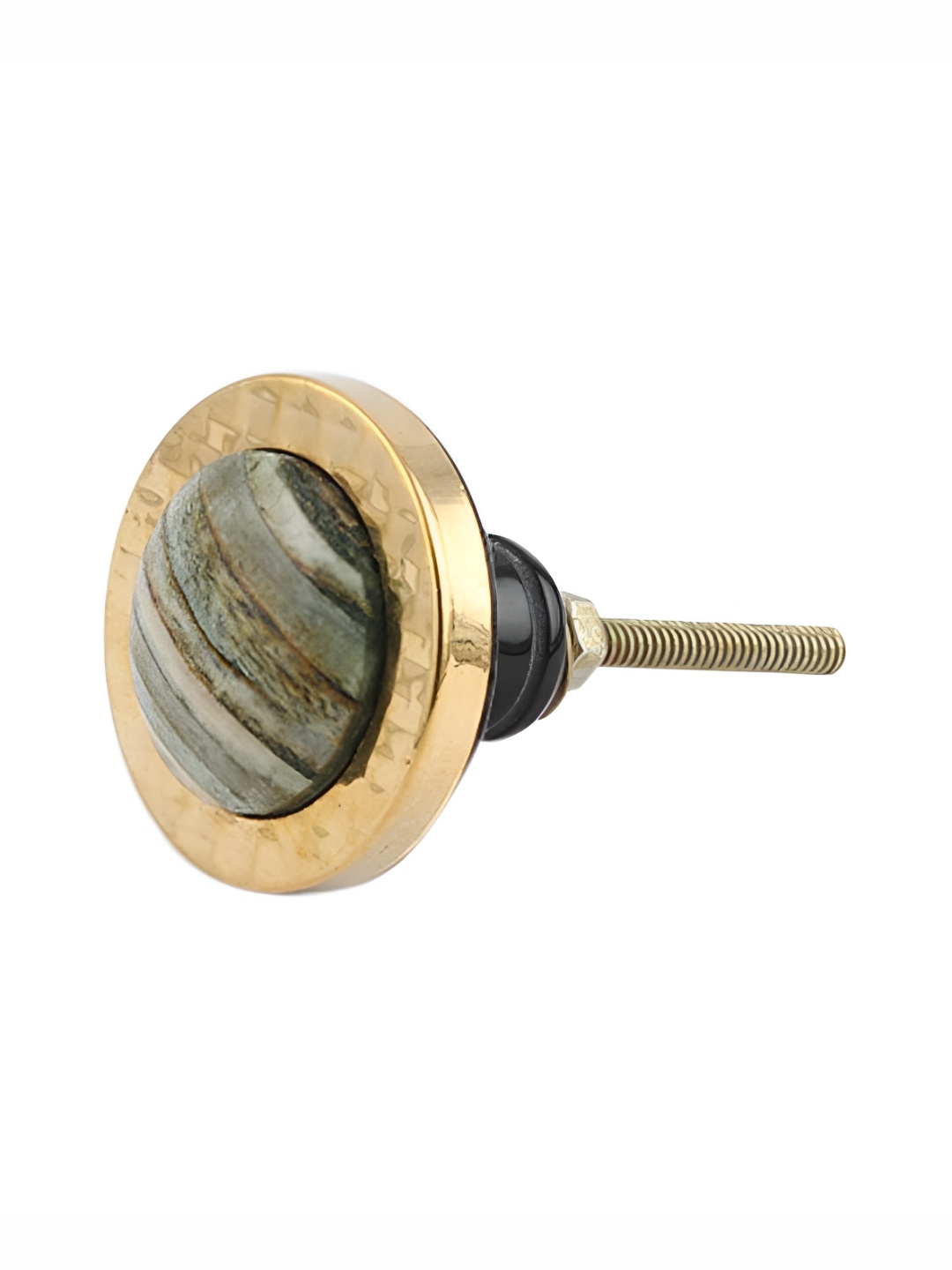 

Indianshelf Sea Green Marble Pattern Metal and Bone knob