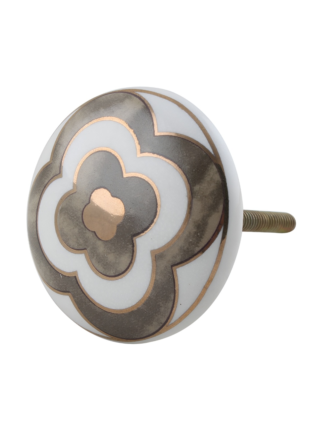 

Indianshelf White Floral Dresser Knobs