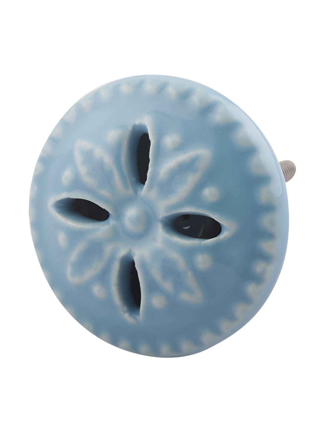 

Indianshelf Turquoise Blue Flower Shaped Cabinet Knobs