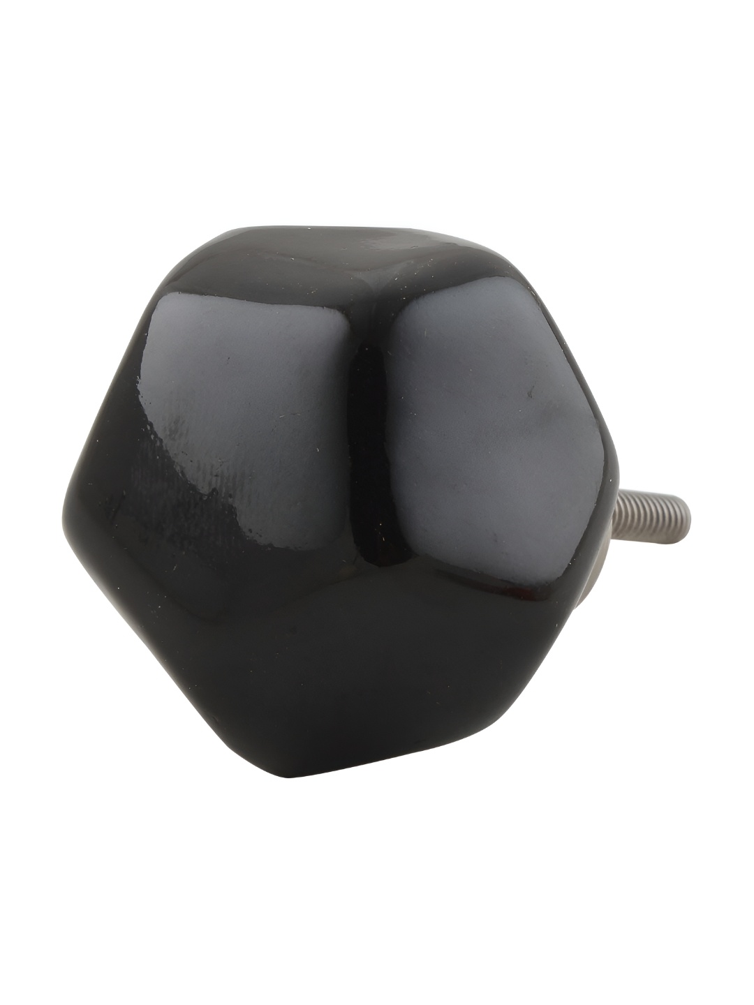 

Indianshelf Black Pentagon-Shaped Ceramic Cabinet Knob