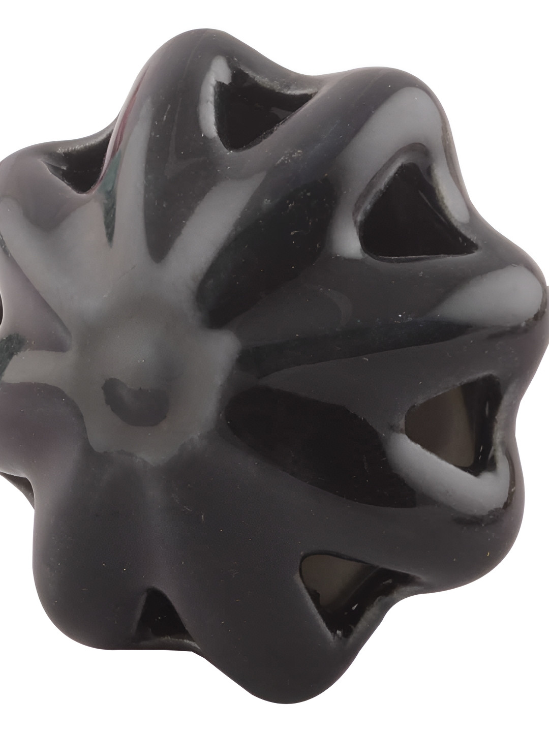 

Indianshelf Black Flower Rust-Free Knob