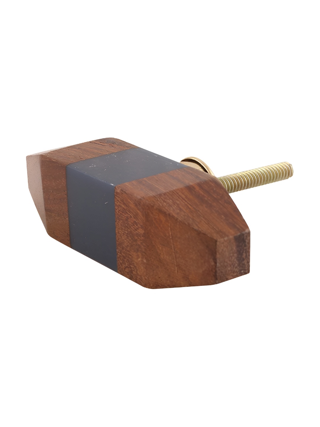 

Indianshelf Brown & Black Gilli Shape Wooden knob