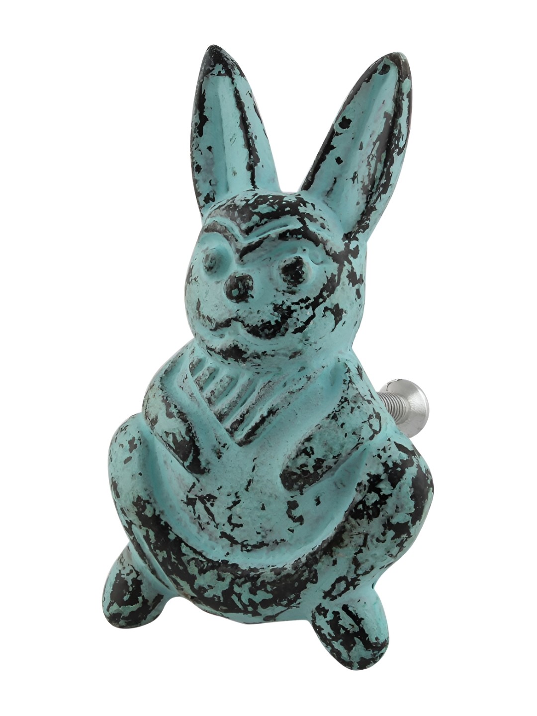 

Indianshelf Green Textured Rabbit Iron Dresser Knob