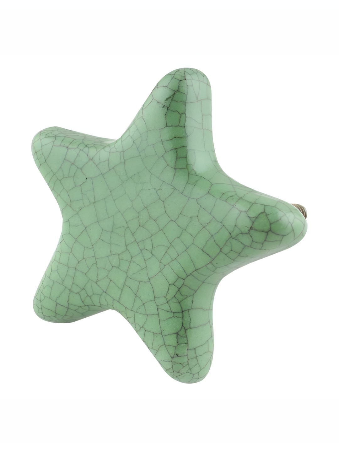 

Indianshelf Green Star Shape Crackle Ceramic knob