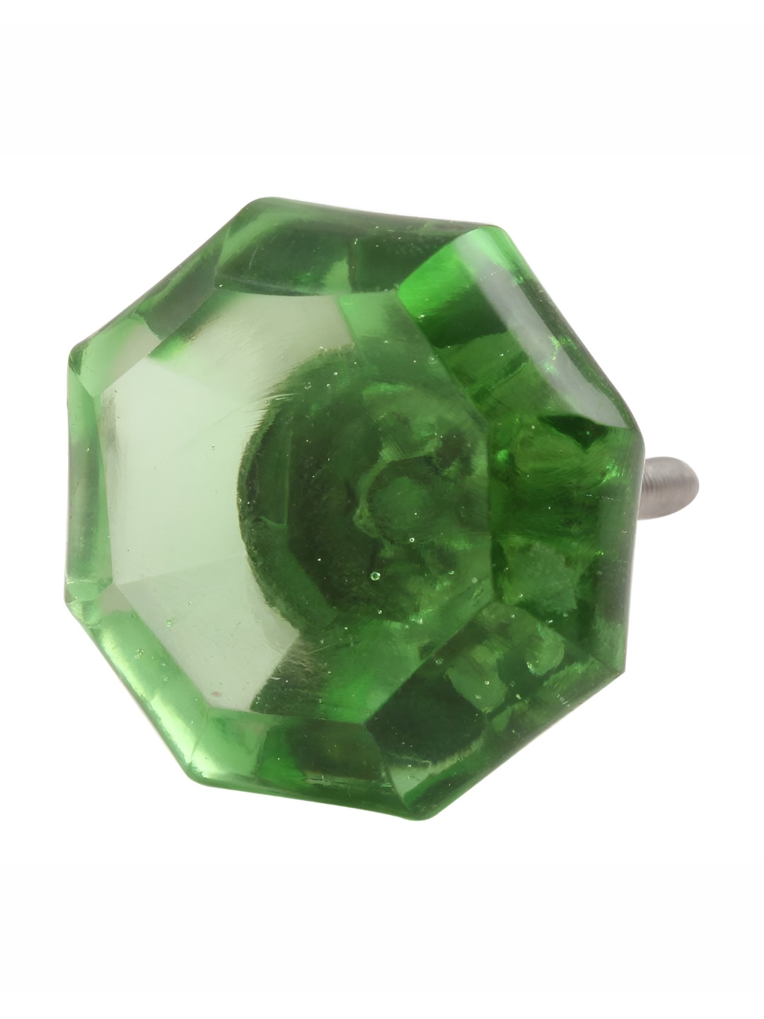 

Indianshelf Green Octagon-Shaped Glass Drawer Knob