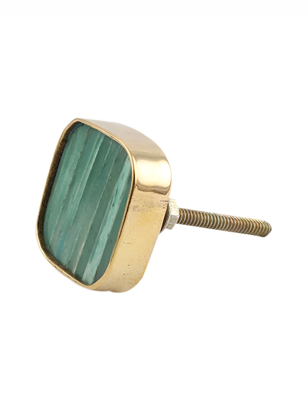 

Indianshelf Sea Green & Beige Textured Metal Square knob