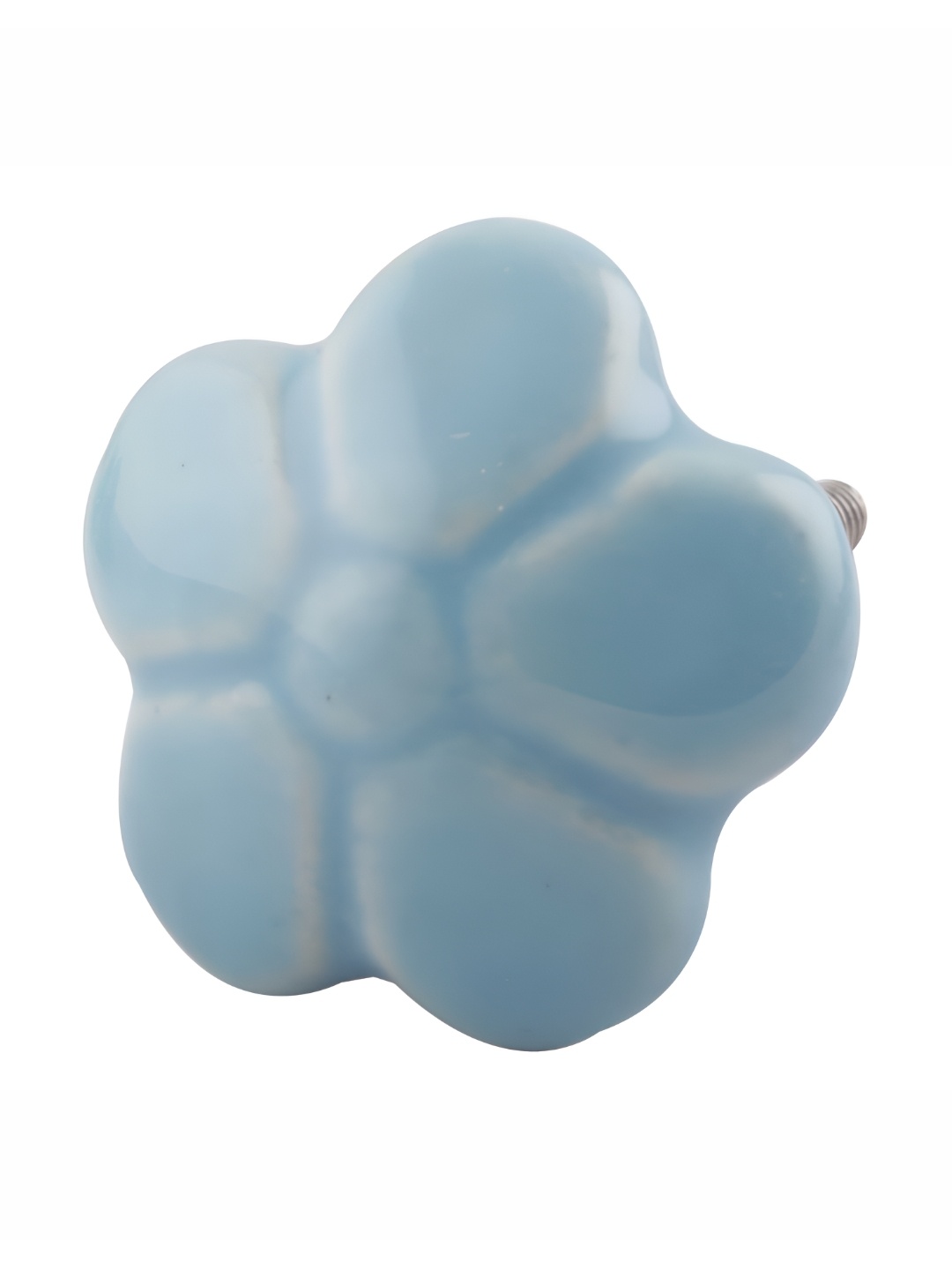 

Indianshelf Turquoise-Blue Floral Ceramic Dresser Knob