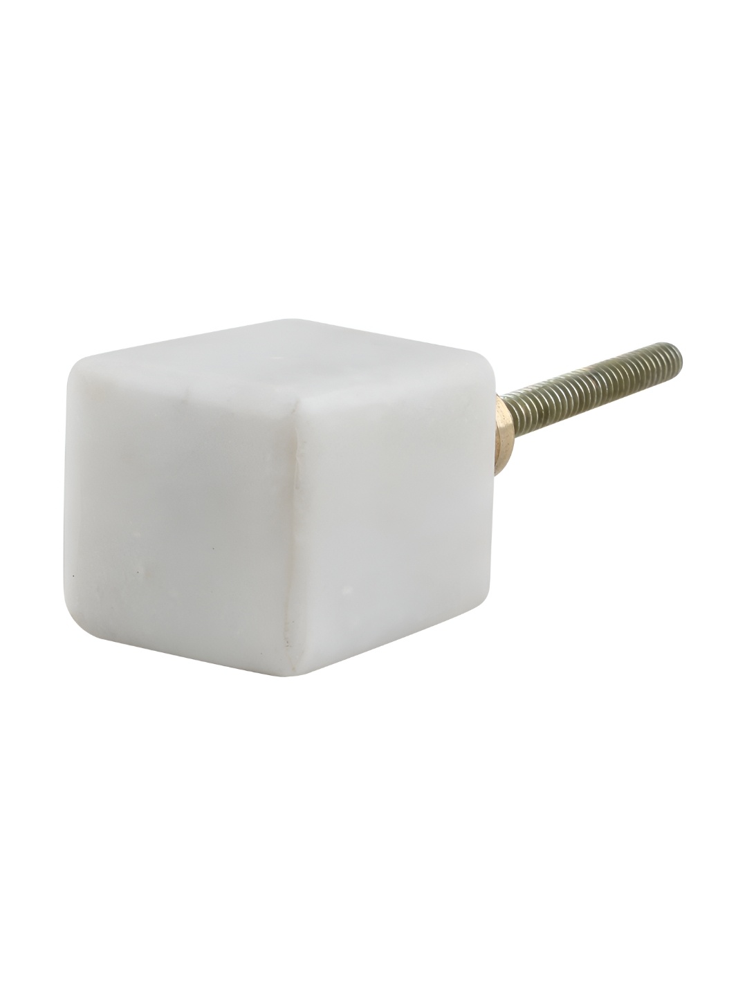 

Indianshelf White Stone Square Dresser Knob