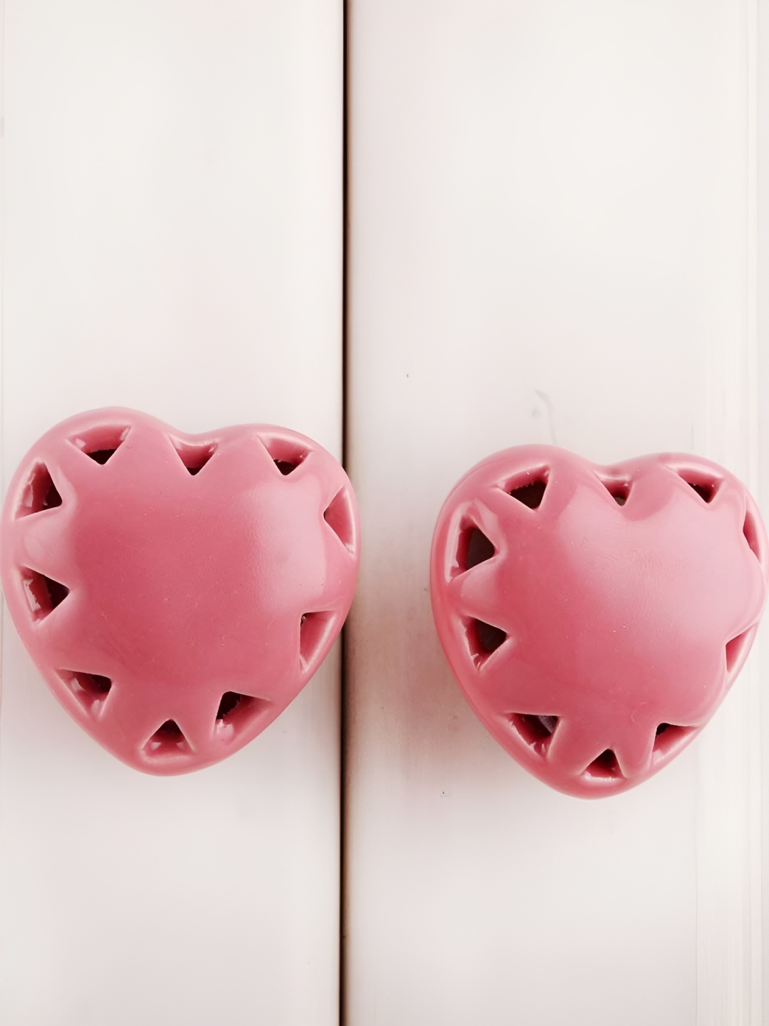 

Indianshelf Pink Heart Shape Ceramic knob