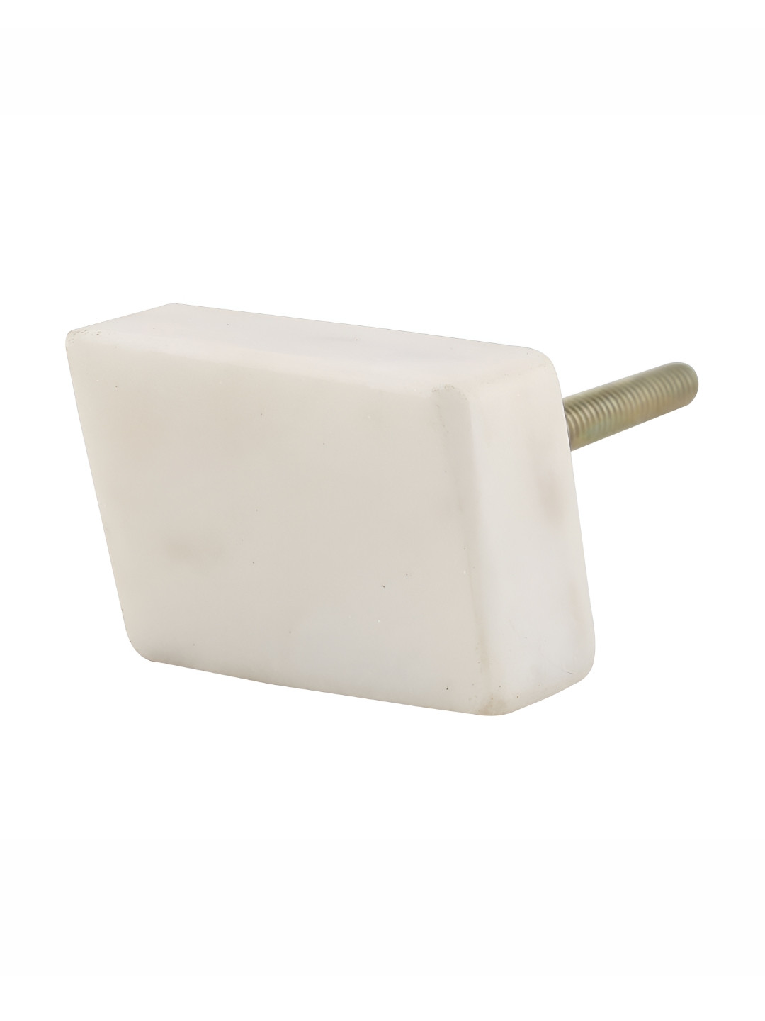 

Indianshelf White Parallelogram Shape Stone knob