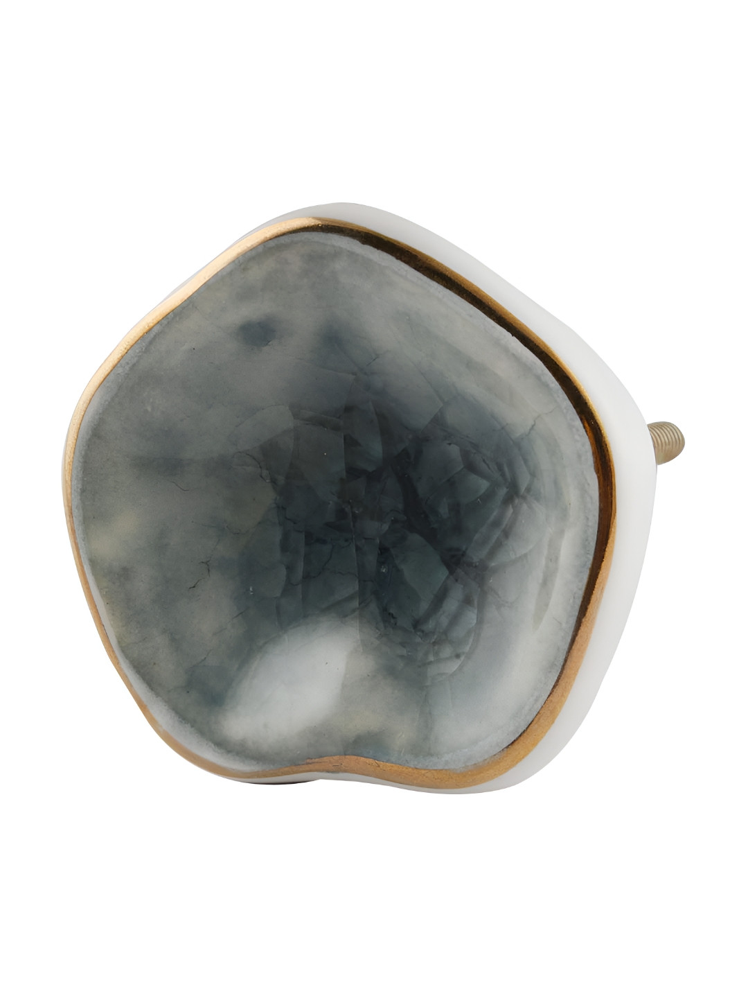 

Indianshelf Grey & White Heart Shape Ceramic knob