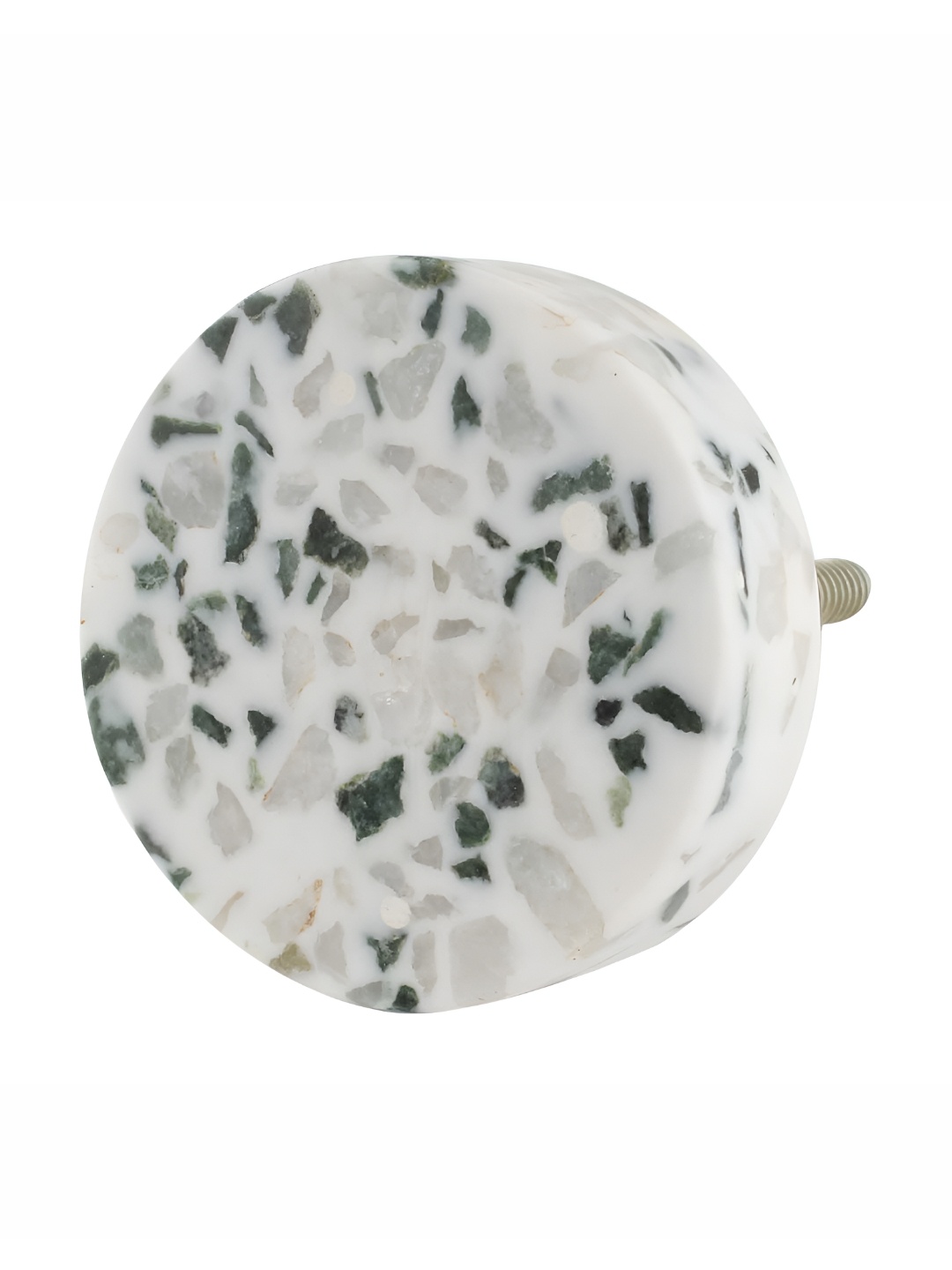 

Indianshelf Grey & White Round Shape Marble knob