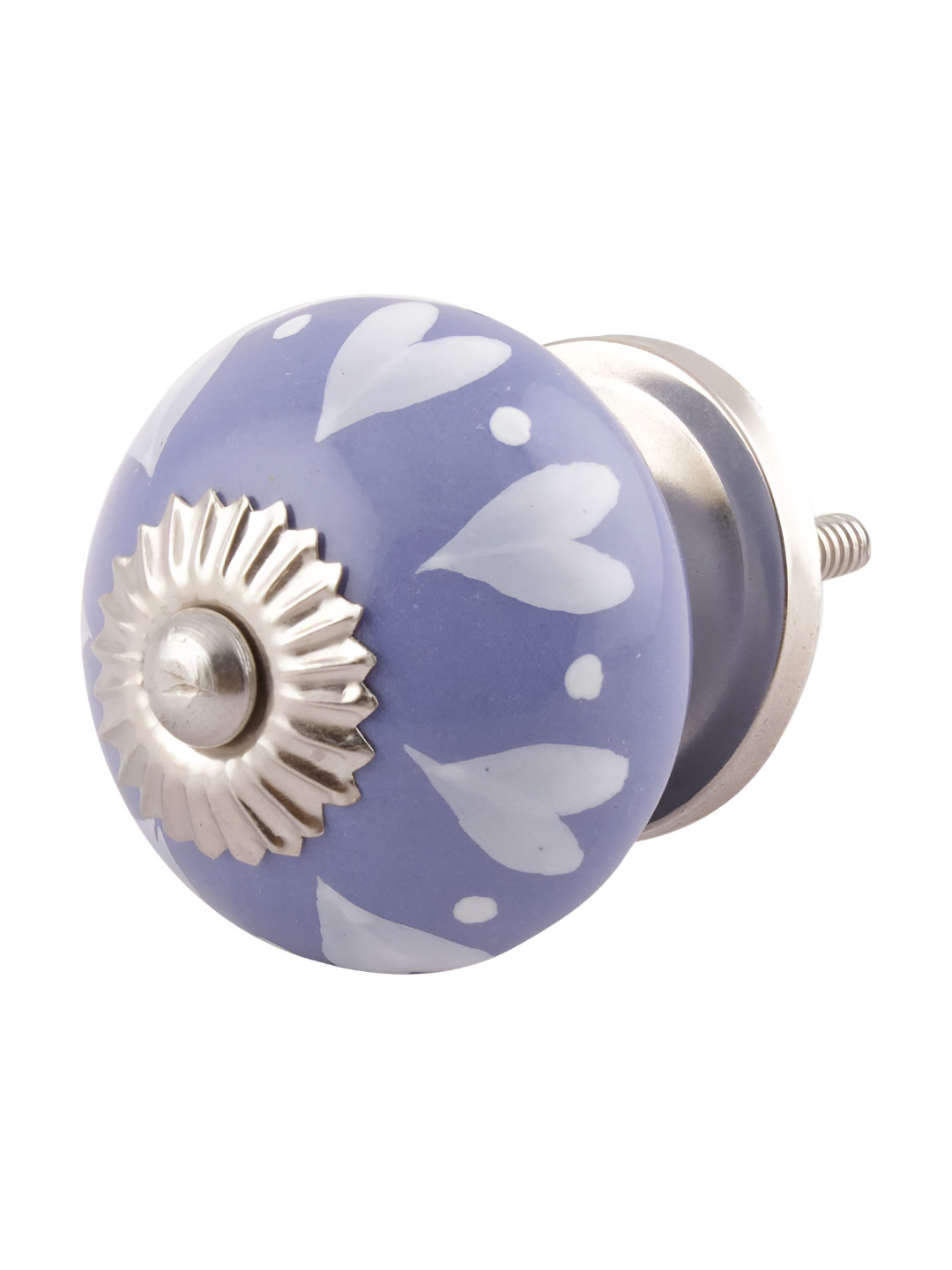 

Indianshelf Blue Heart Printed Cabinet Knobs