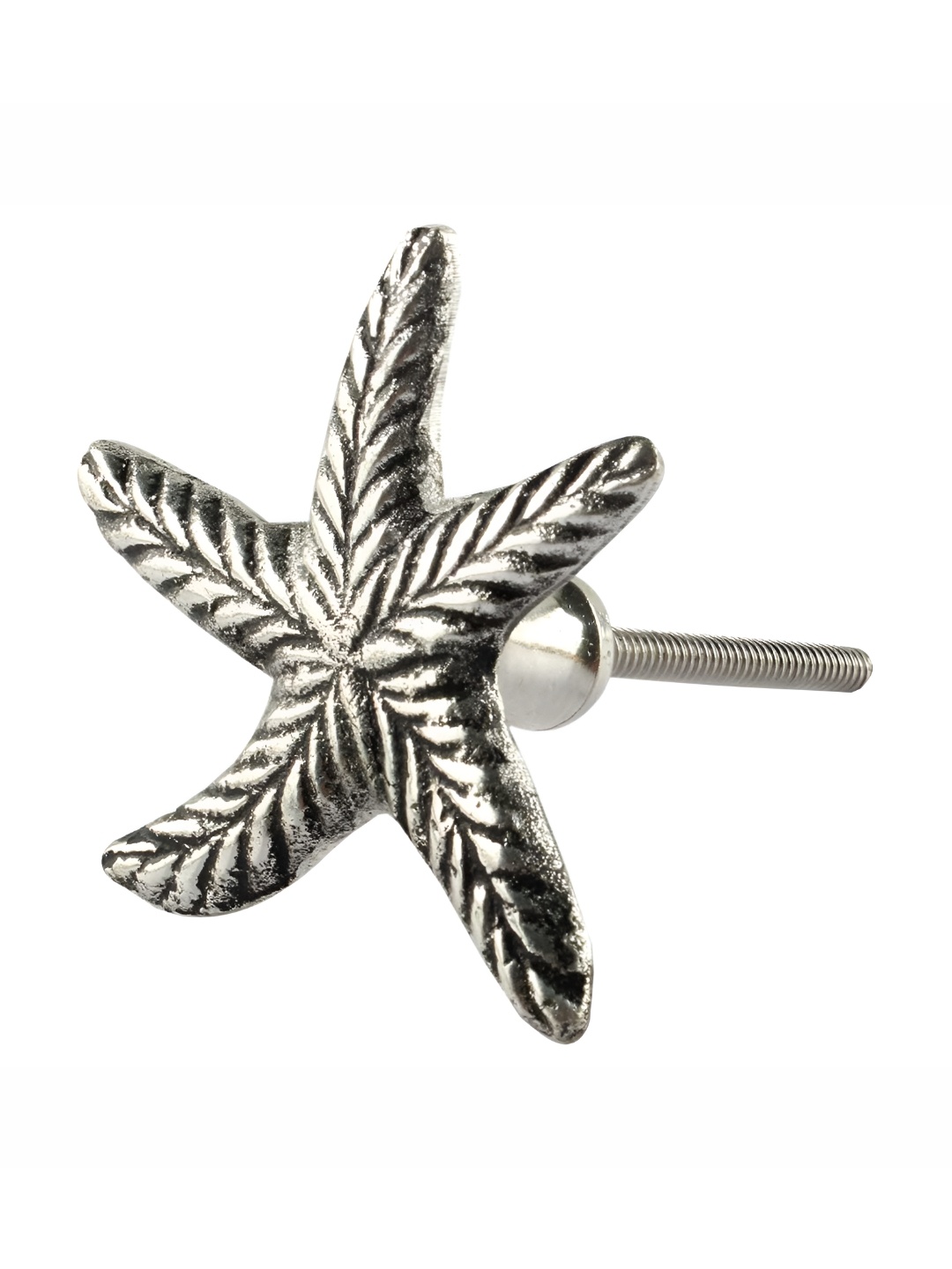 

Indianshelf Grey Starfish Shape Metal Marble knob