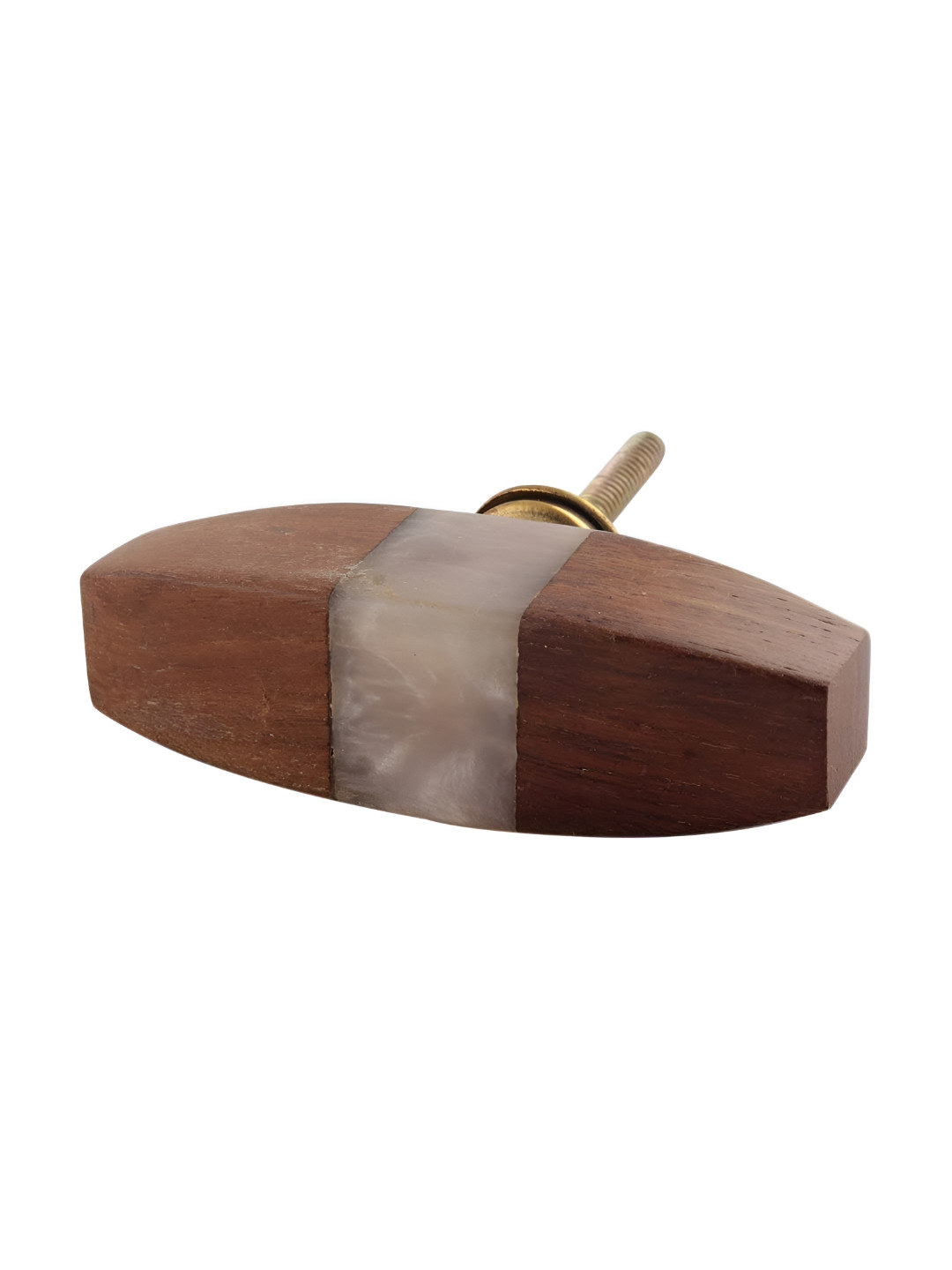 

Indianshelf Brown & White Wooden Dresser Knob