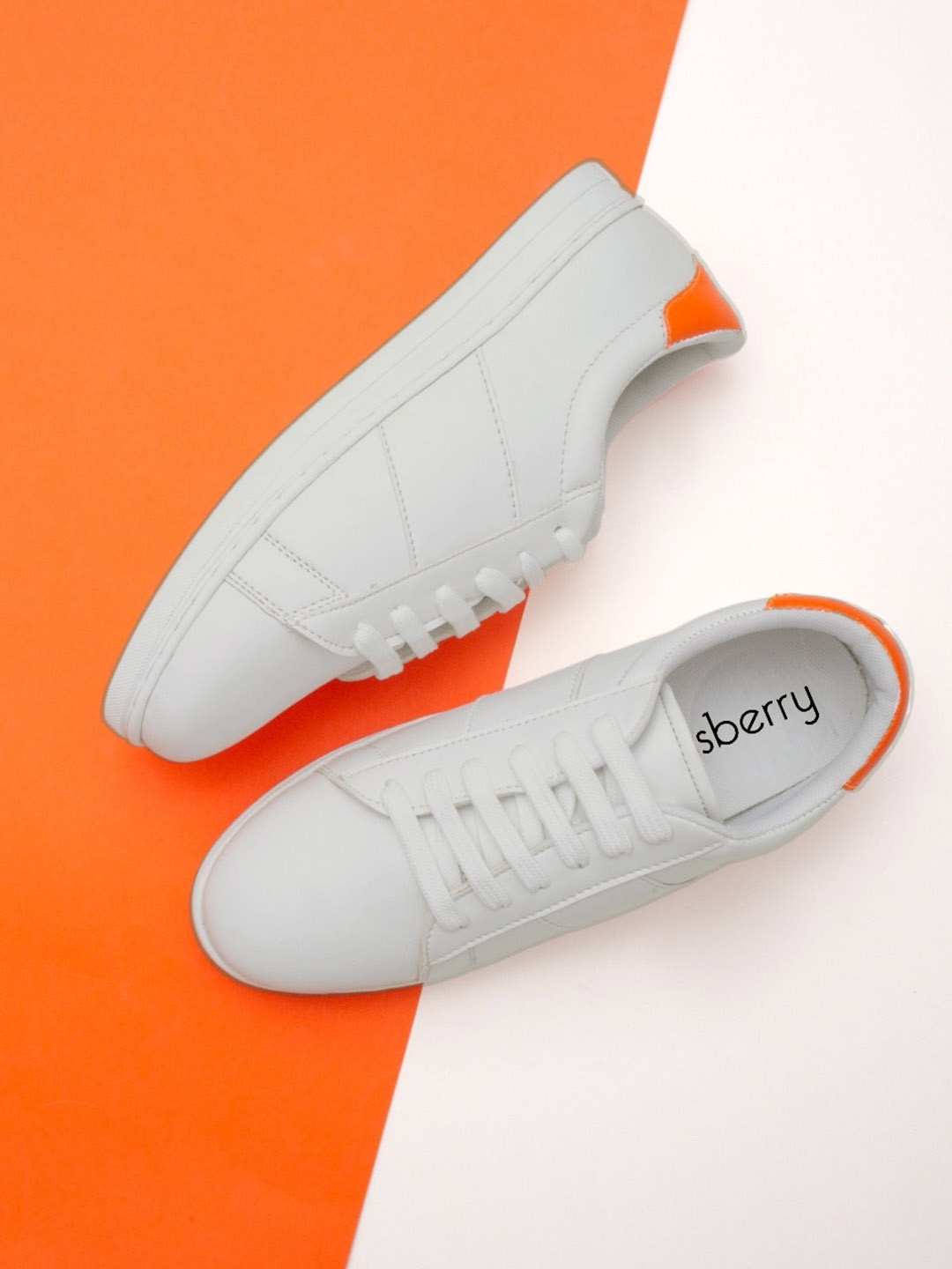 

DressBerry Women White Round Toe Lightweight Sneakers