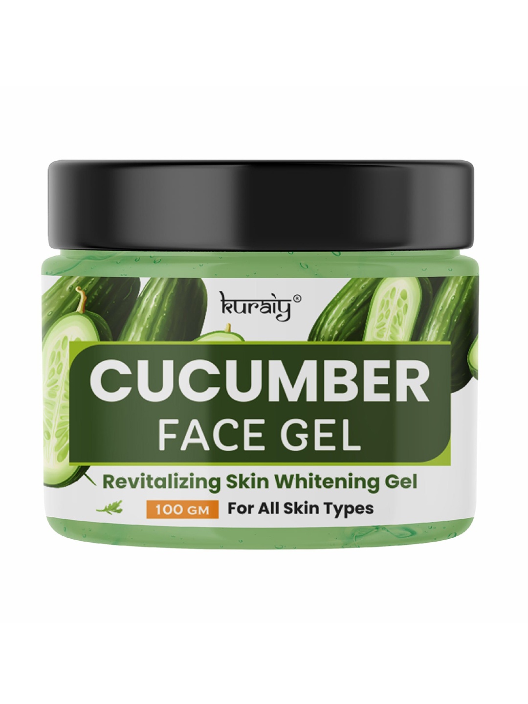 

KURAIY Cucumber Face Gel for Revitalizing Skin Whitening Gel - 100 g, Green