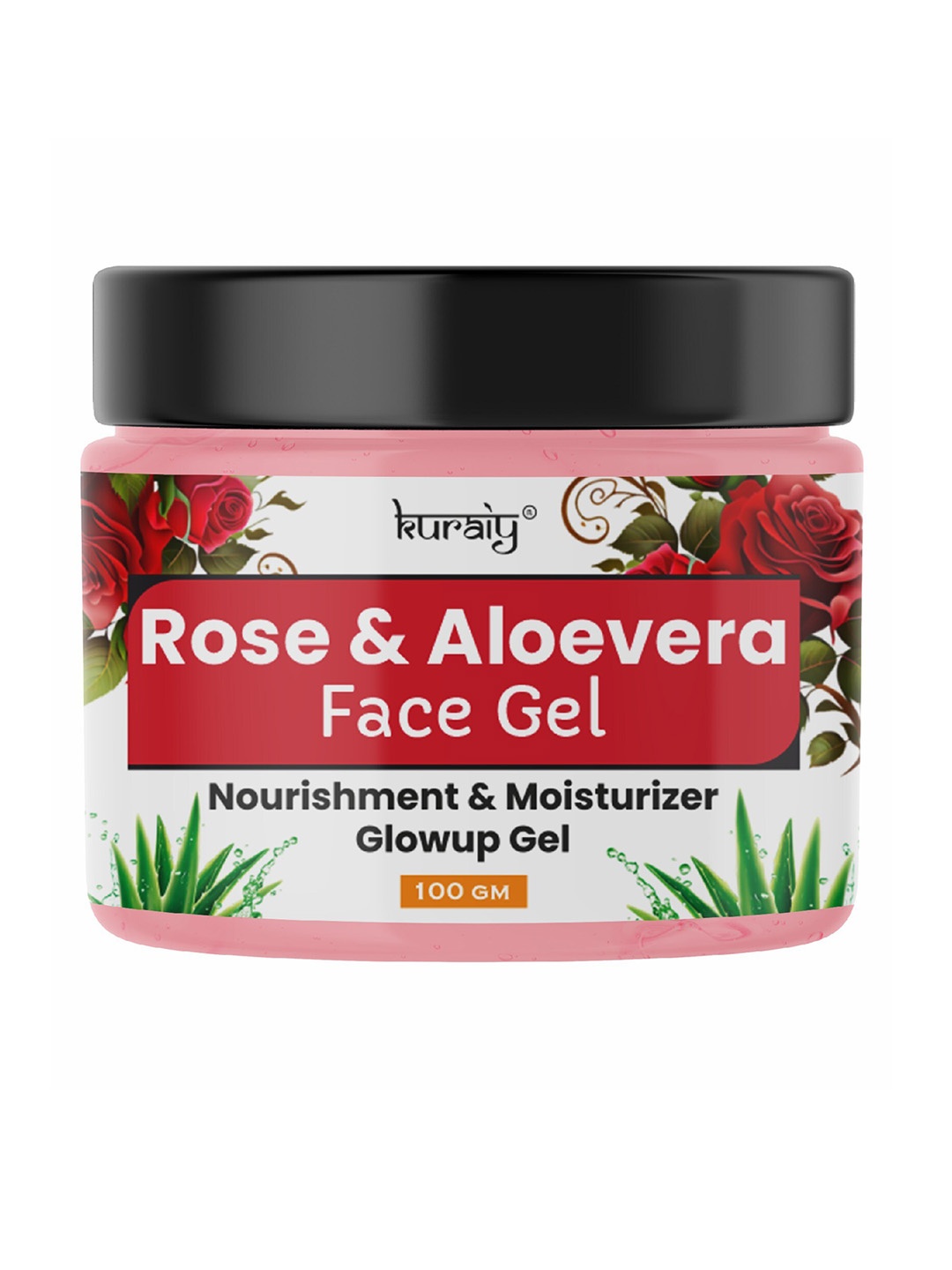 

KURAIY Rose & Aloevera Face Gel For Nourishment & Moisturizer - 100g, Pink