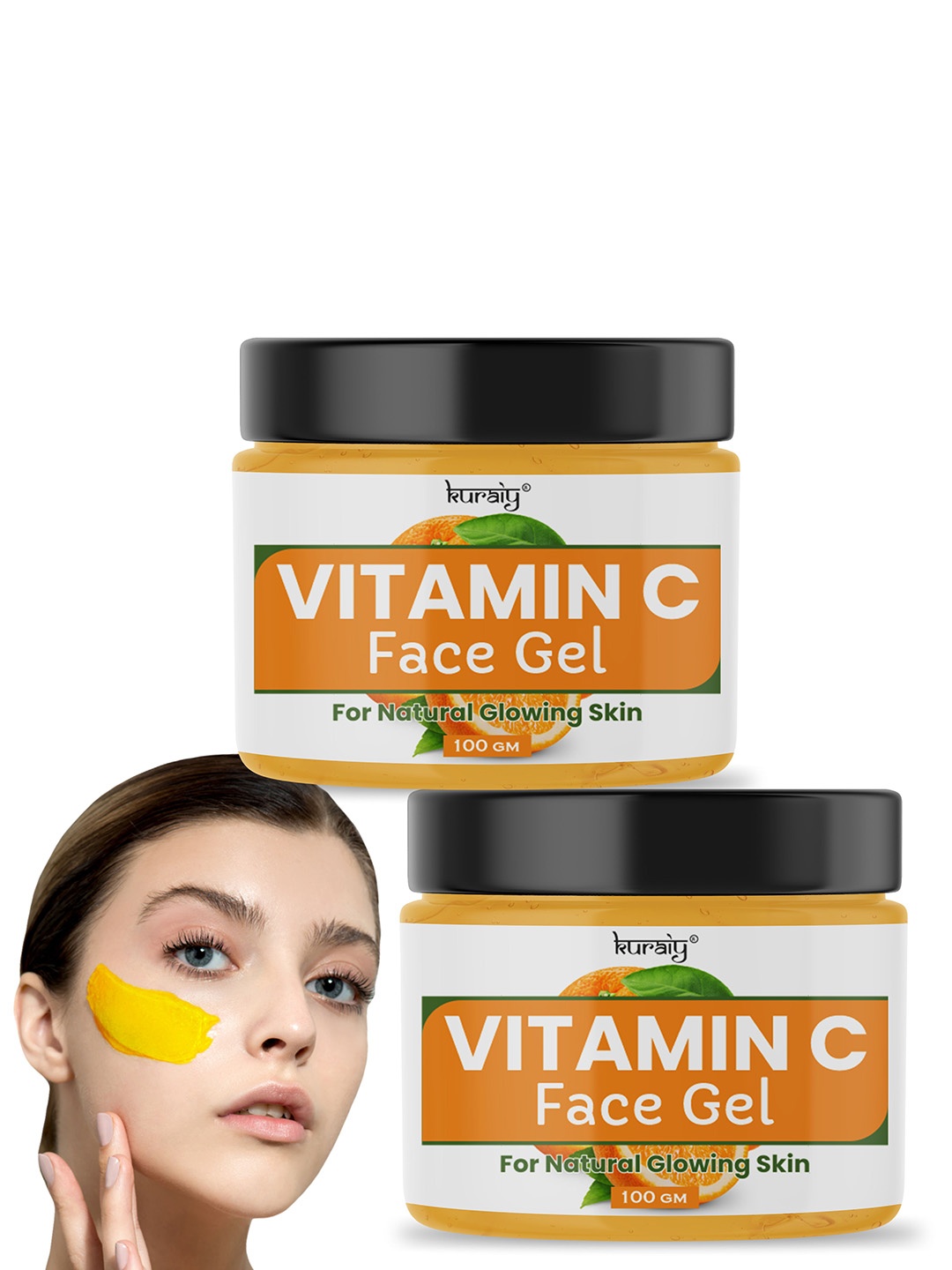 

KURAIY Set Of 2 Vitamin C Face Gel For Natural Glowing Skin - 100g Each, Green