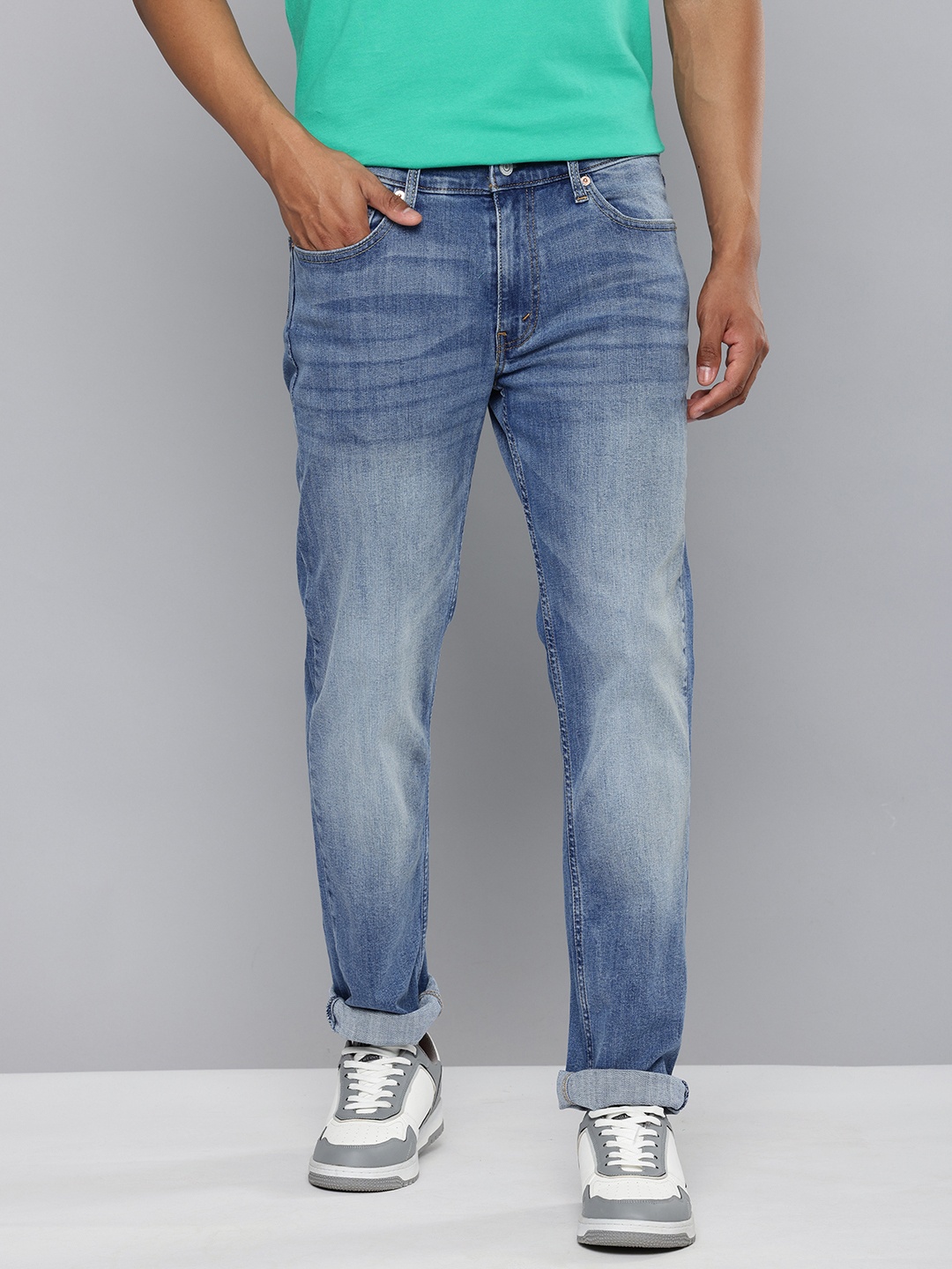 

Levis Men 511 Slim Fit Heavy Fade Stretchable Jeans, Blue
