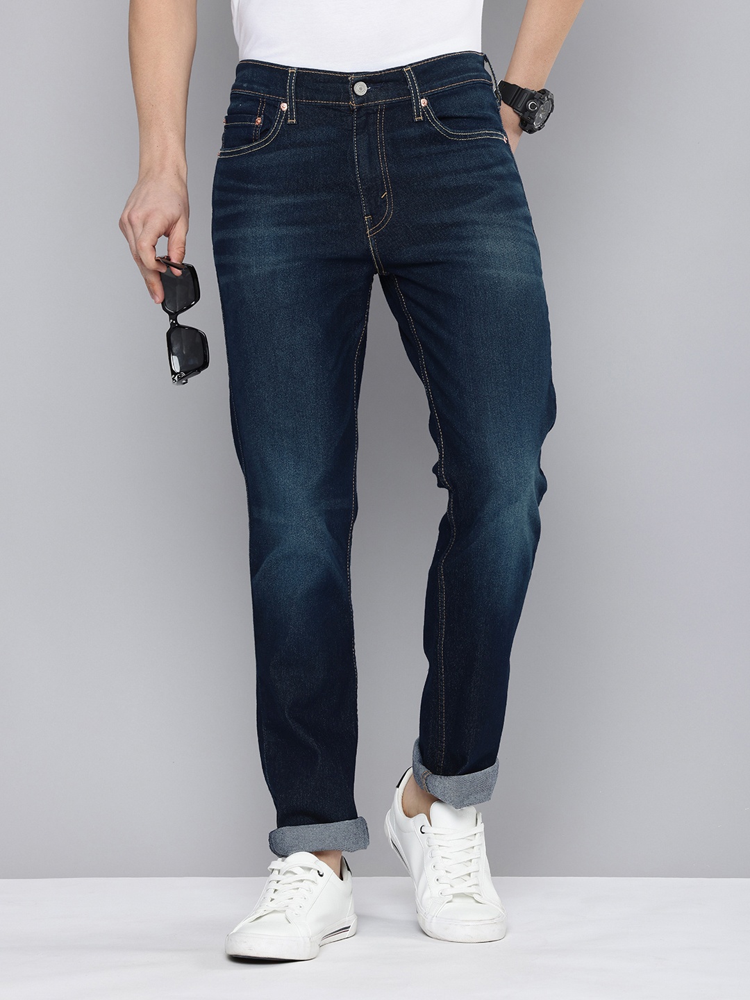 

Levis Men Slim Fit Light Fade Stretchable Jeans, Blue