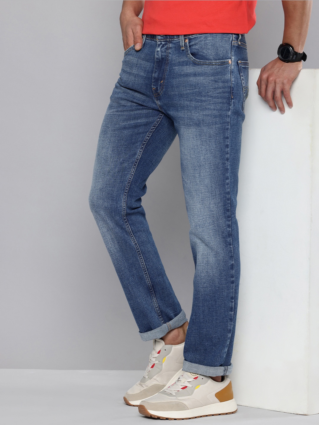 

Levis Men 511 Slim Fit Heavy Fade Stretchable Jeans, Blue