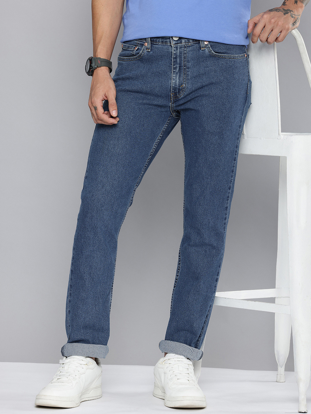 

Levis Men 511 Slim Fit Light Fade Stretchable Jeans, Blue