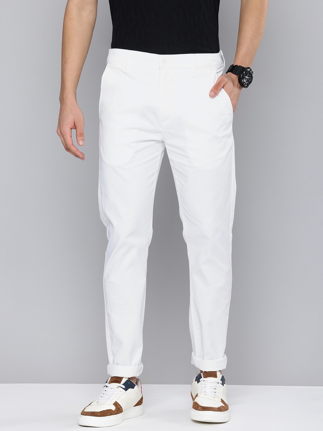 

Levis Men Tapered Fit Chinos Trousers, White