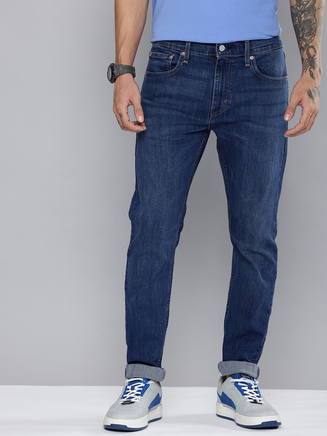

Levis Men 512 Slim Fit Light Fade Stretchable Jeans, Blue