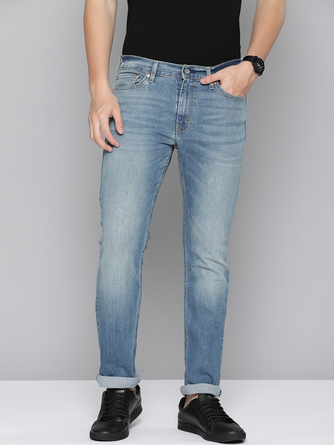 

Levis Men 511 Slim Fit Heavy Fade Stretchable Jeans, Blue