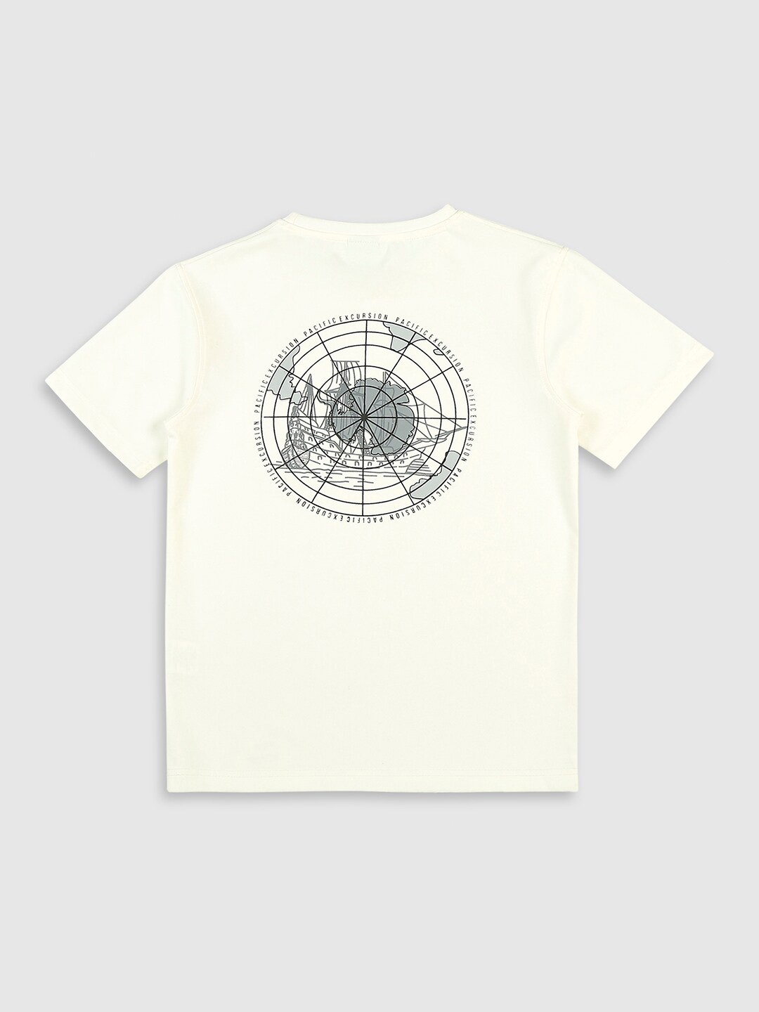 

CAVIO Boys Abstract Printed Cotton Casual T-shirt, White