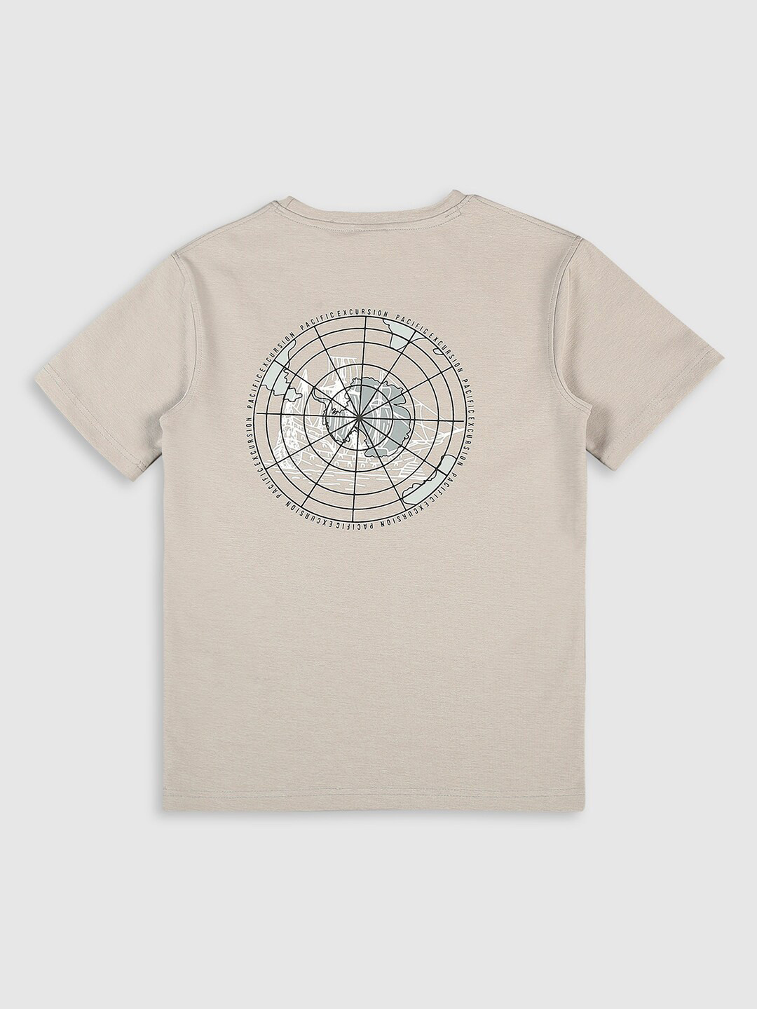 

CAVIO Boys Graphic Printed Cotton T-shirt, Grey