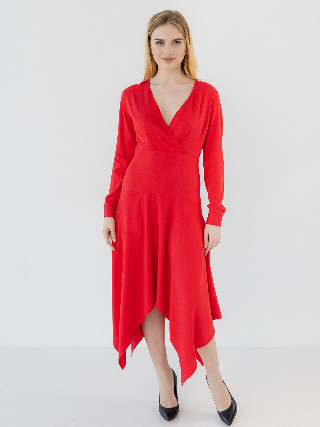 

Diyas London Fit & Flare Midi Dress, Red