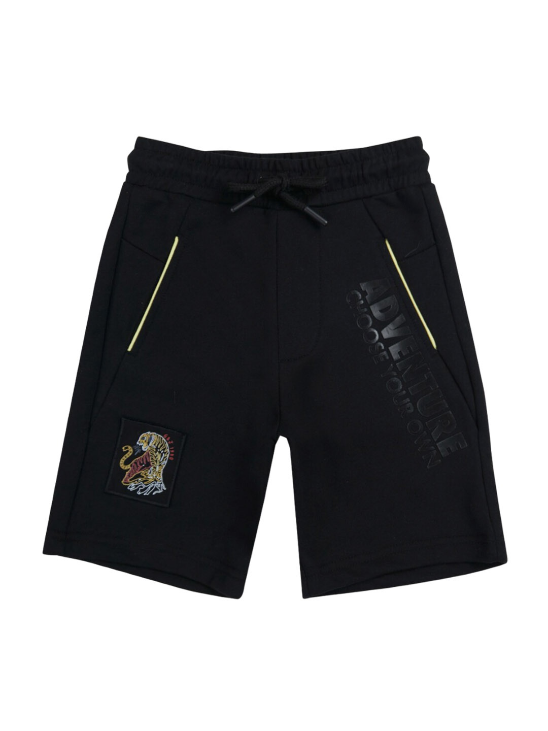 

Gini and Jony Boys Mid-Rise Regular Fit Cotton Shorts, Black