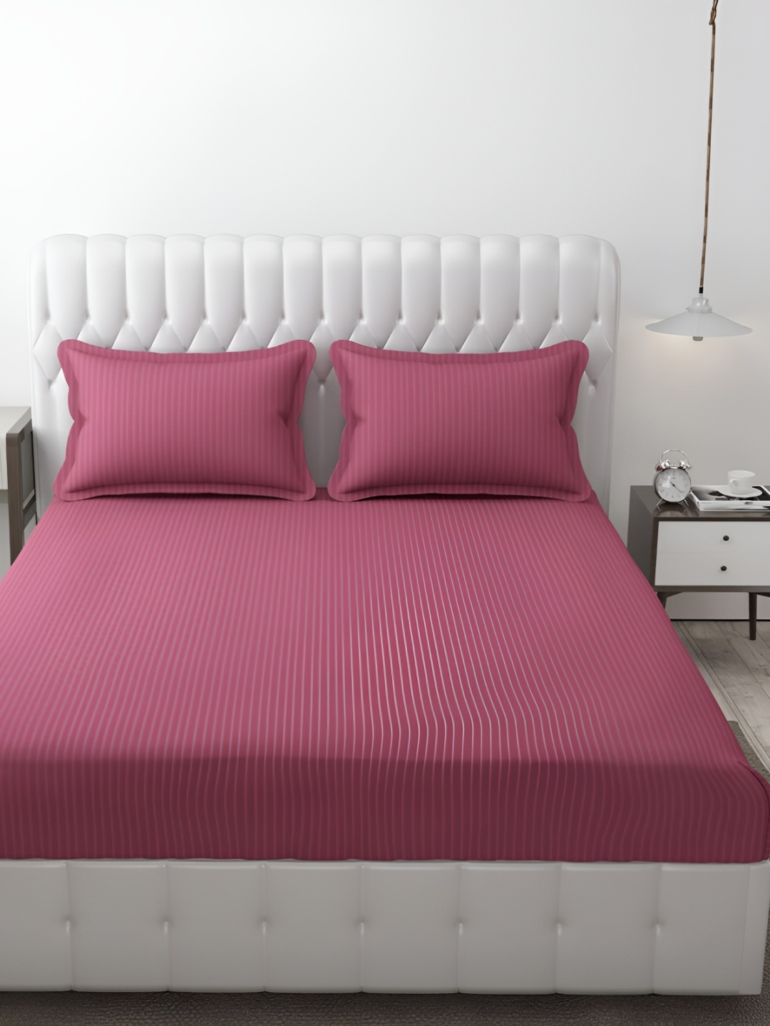 

MallowWorld Mauve 200TC Fitted Double Bed Cover