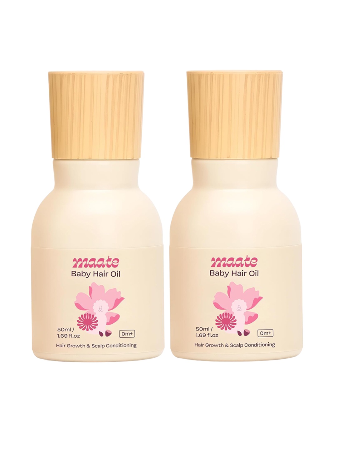 

MAATE Set Of 2 Baby Hair Oils For Hair Growth & Scalp Conditioning - 50ml Each, Beige