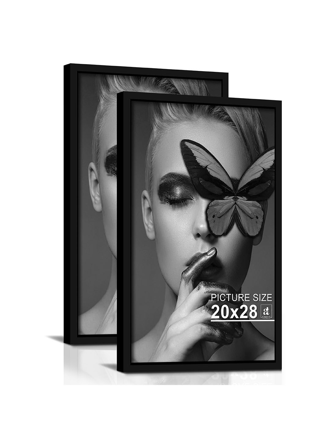 

Art Street Black 2Pieces Wooden Wall Photo Frames