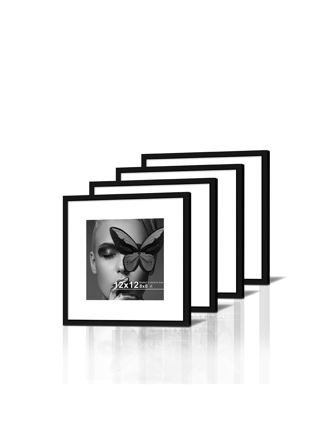 

Art Street Black 4Pieces Wooden Wall Photo Frames