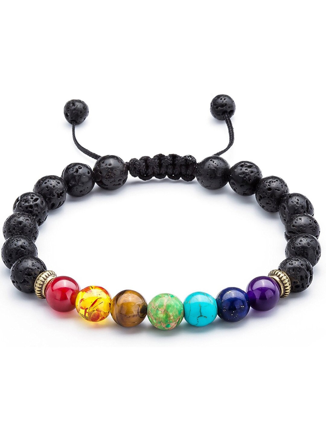 

Young & Forever Unisex Crystals Evil Eye Wraparound Bracelet, Black