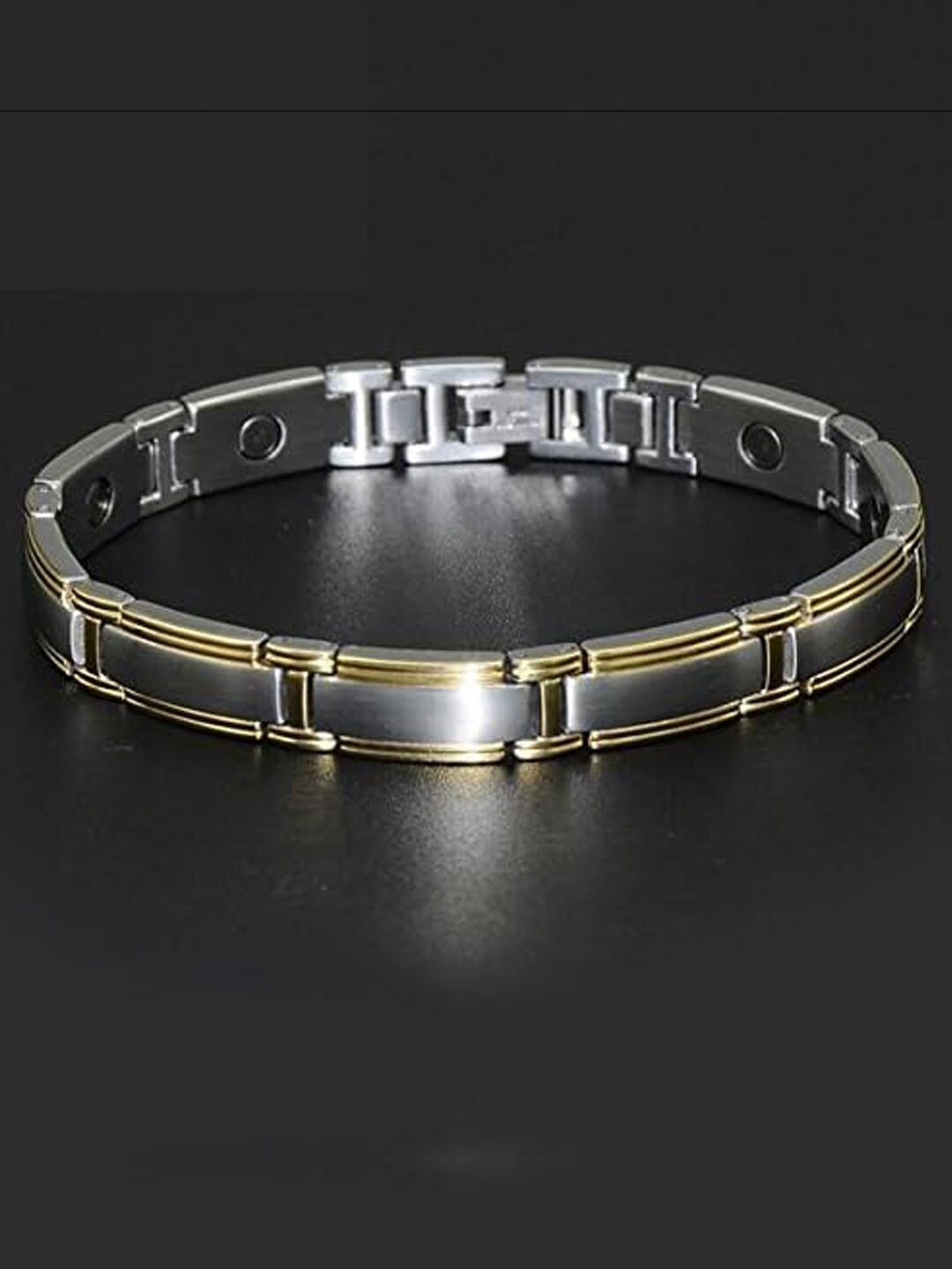 

Young & Forever Men Stainless Steel Link Bracelet, Silver