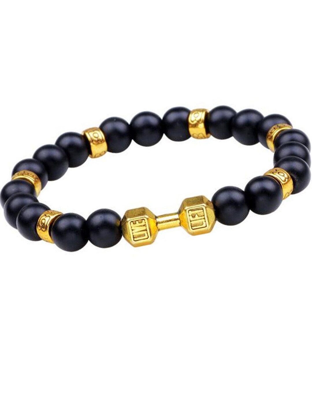 

Young & Forever Unisex Set Of 2 Elasticated Bracelet, Gold
