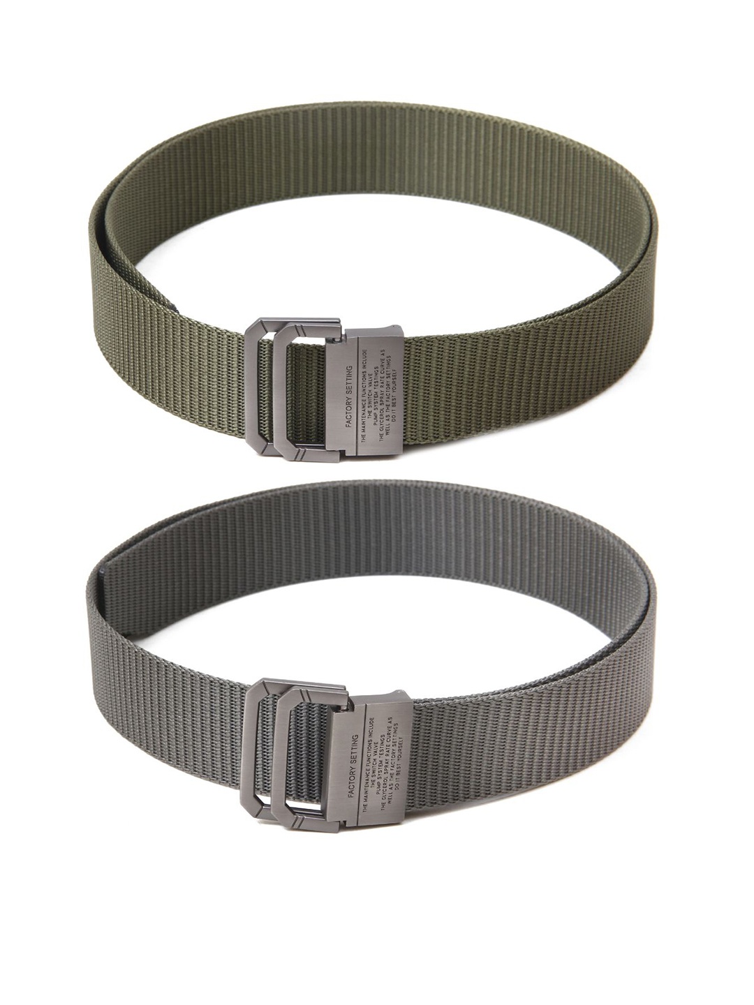 

Calvadoss Men Set of 2 Textured Belt, Green