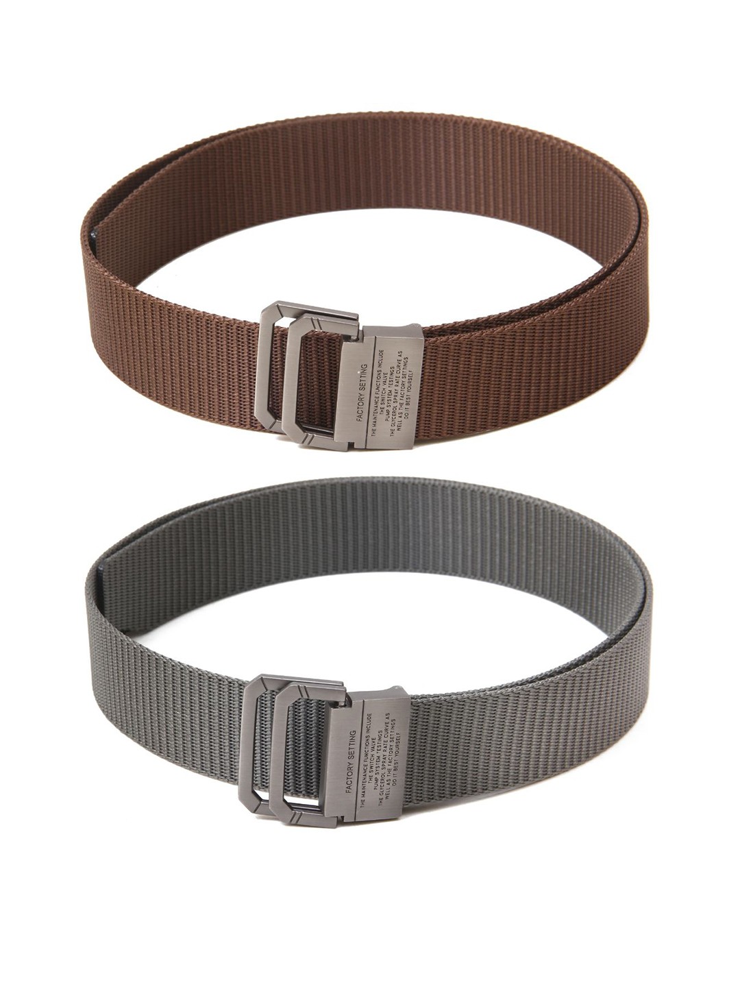 

Calvadoss Men Set Of 2 Textured Wide Belt, Brown