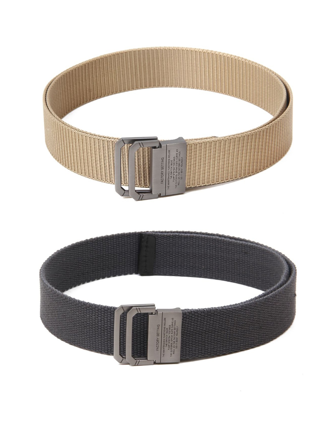 

Calvadoss Men Set of 2 Textured Belt, Beige