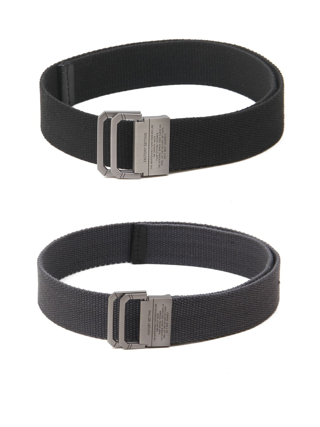 

Calvadoss Men Set of 2 Textured Belt, Black