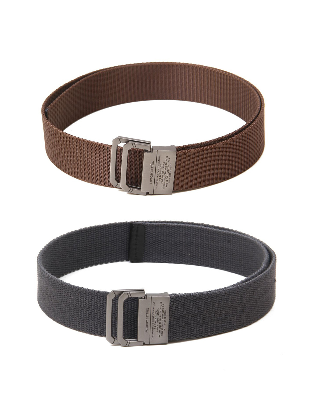 

Calvadoss Men Set of 2 Textured Belt, Brown