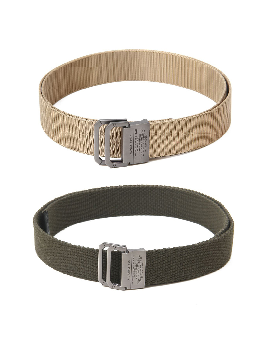 

Calvadoss Men Set of 2 Textured Belt, Beige
